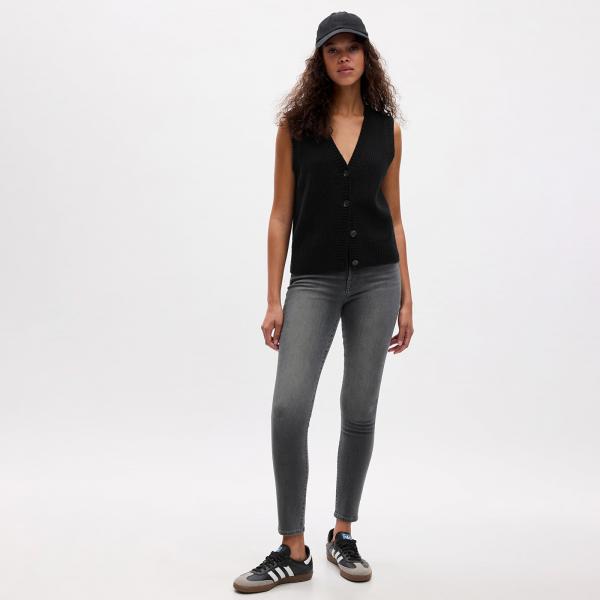 Džíny GAP Denim Pants Skinny Grey Wash W30