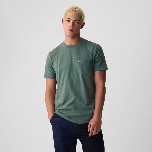 Tričko GAP Logo Pocket Tee Dark Forest S