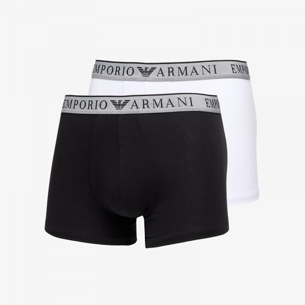 Tričko EA7 Emporio Armani Men's Knit Trunk 2-Pack Nero/ Bianco L