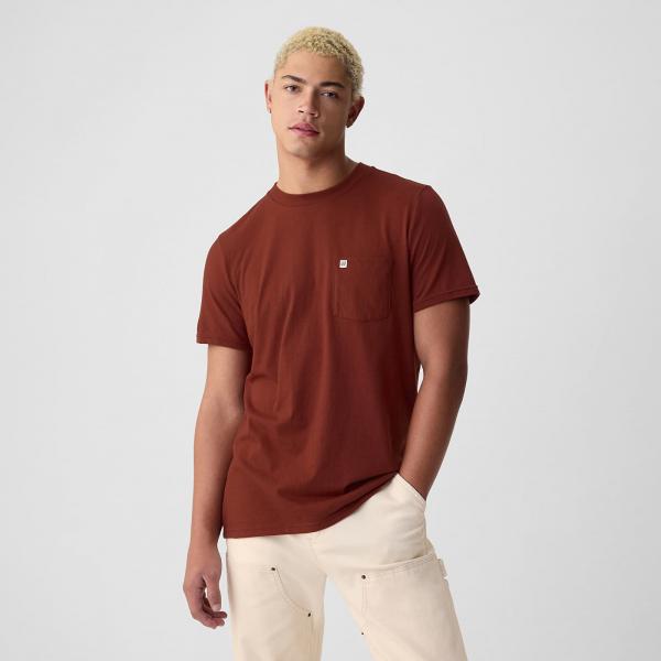 Tričko GAP Logo Pocket Tee Smoked Paprika S
