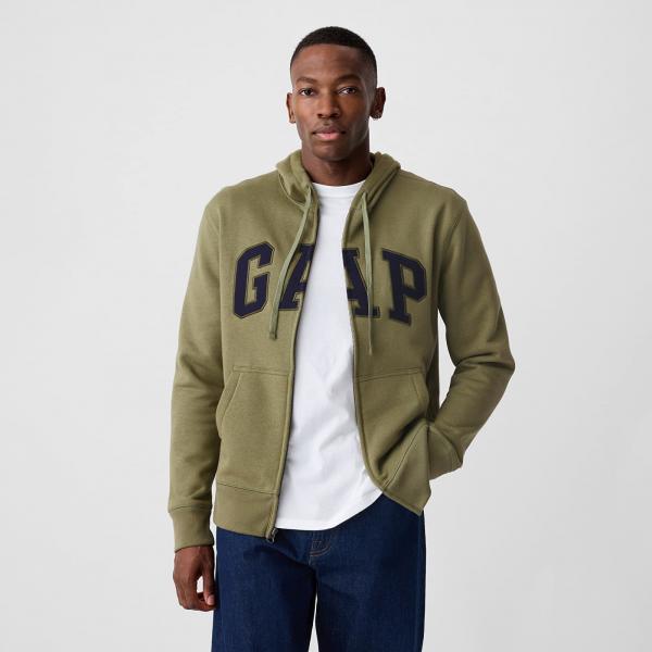 Mikina GAP Logo Fullzip Hoodie Walden Green S