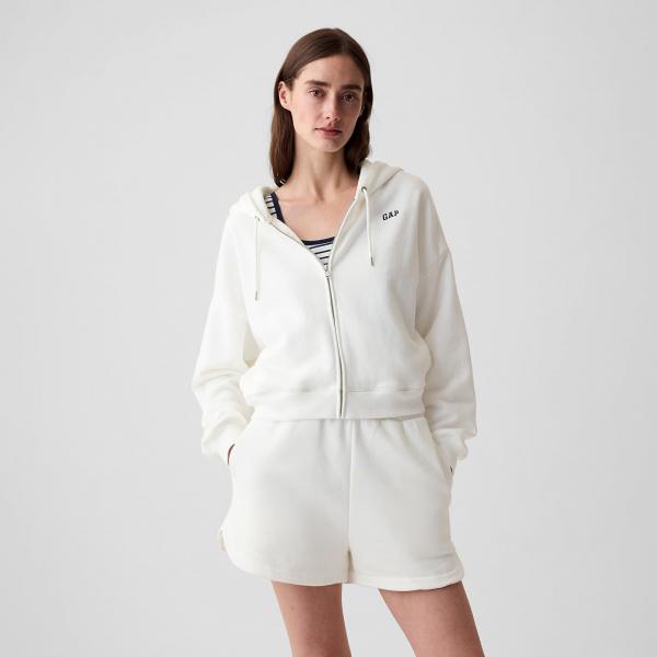 Mikina GAP Logo Fullzip Hoodie New Off White M