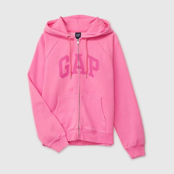 Mikina GAP New Fullzip Hoodie Standout Pink XXS