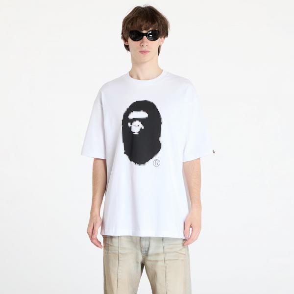 Tričko A BATHING APE Pixel Ape Head Relaxed Fit Tee White XXL