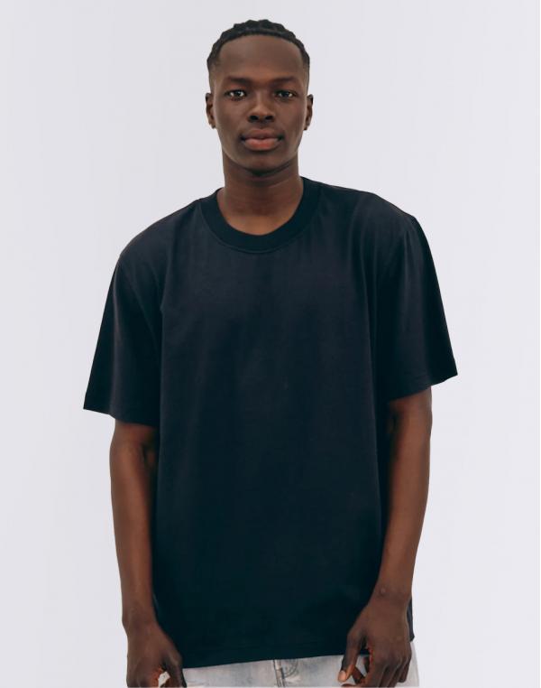 Tričko Organic Basics True Boxy Fit Tee Black