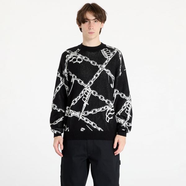 Svetr Wasted Paris Knuckles Sweater Black/ White XL