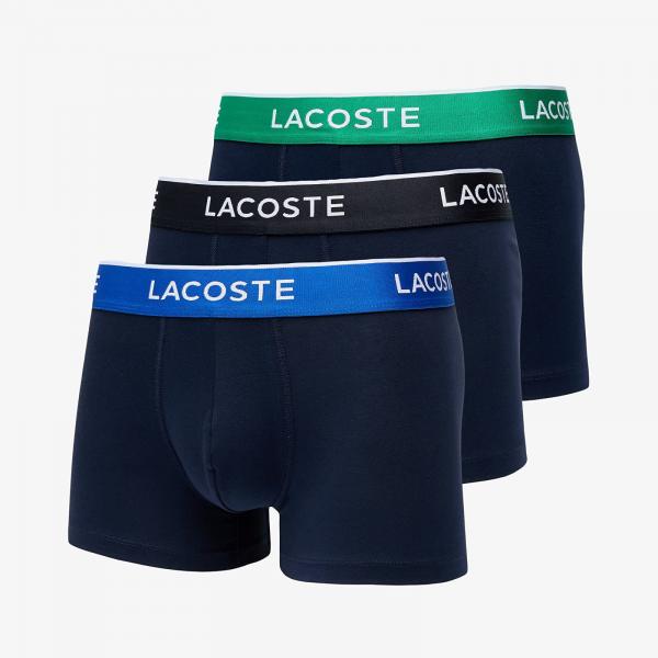 Boxerky LACOSTE Trunk Navy Blue/ Fluorine Green XL