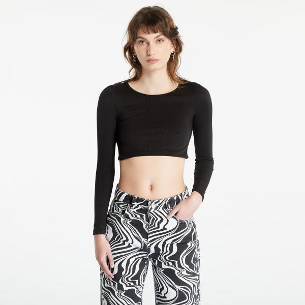 Tričko Sixth June Monochrom Crop Top Black S