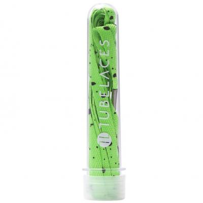 Tubelaces White Flat Splatter Pack Neon Green