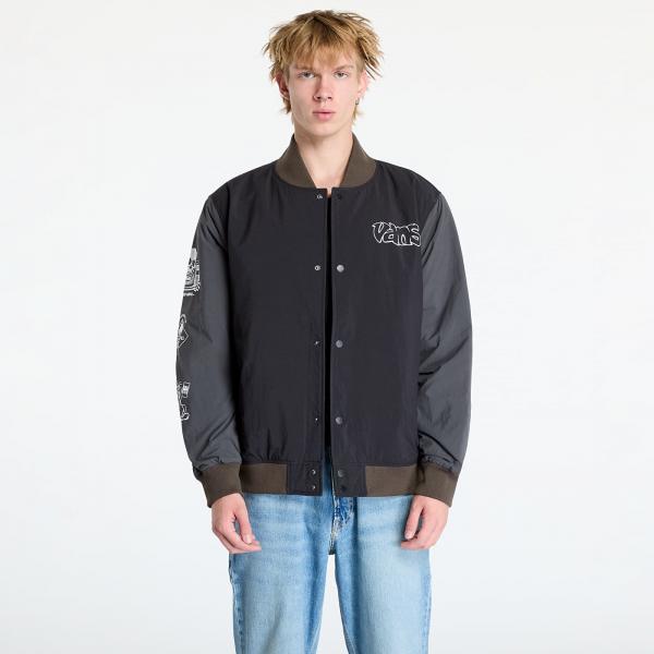 Bunda Vans Crazy Eddy Baseball Jacket Black/ Asphalt L