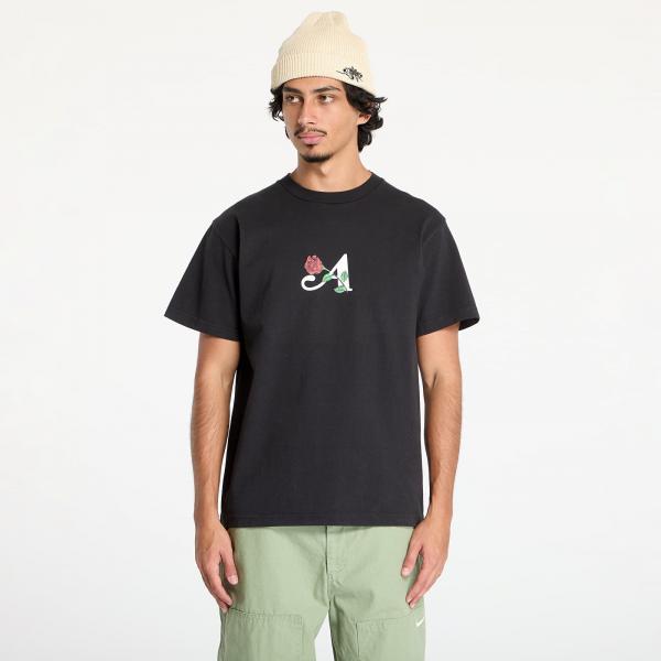 Tričko Awake NY Flower Classic Tee Washed Black L