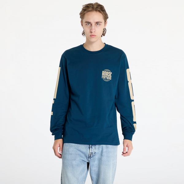 Tričko Horsefeathers Tall Typo Long Sleeve T-Shirt Pond S