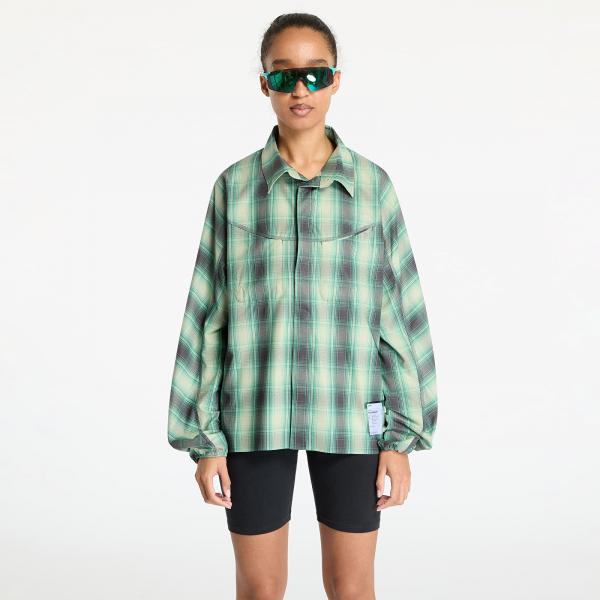 Košile Satisfy PeaceShell River Shirt UNISEX Check Green S