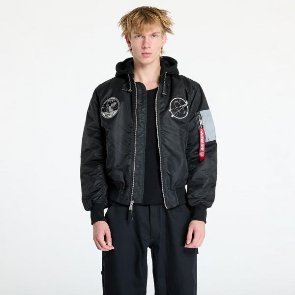 Bunda Alpha Industries MA-1 VF Hood Dark Side Black/ Reflective XXL