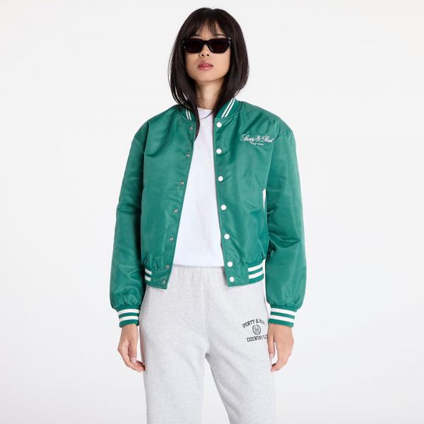 Bomber Sporty & Rich Wellness Boucle Varsity Jacket UNISEX Alpine/ White L
