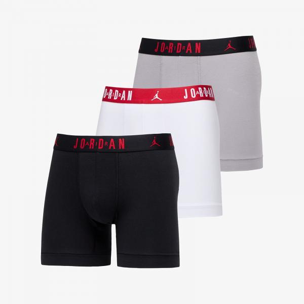 Boxerky Jordan Flight Cotton Core 3-Pack Boxer Brief Black/ White XL