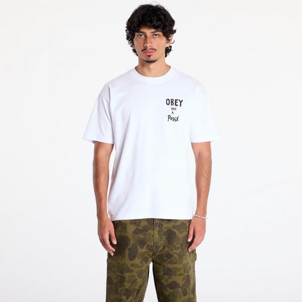 Tričko OBEY Obey Has A Posse T-Shirt White XL