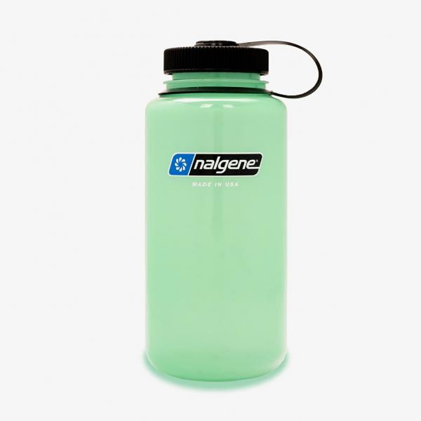 Nalgene Wide-Mouth 1000ml Sustain Bottle Glow Green Universal