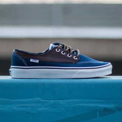 Vans Brigata (Leather/ Plaid) Estate Blue/ Potting Soil