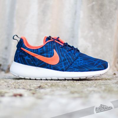 Nike Wmns Roshe One Print Loyal Blue/Bright Crimson-Gm Royal-White