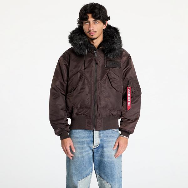 Bunda Alpha Industries 45P Hooded Custom Jacket Hunter Brown L
