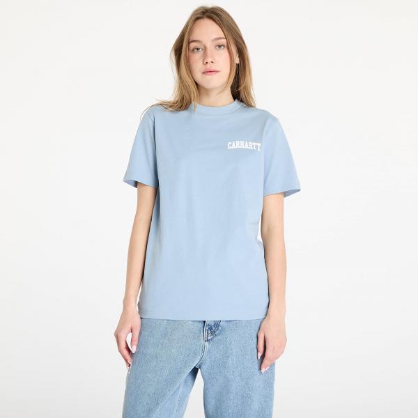 Tričko Carhartt WIP University Script Short Sleeve T-Shirt UNISEX Dusty Ice/ White S