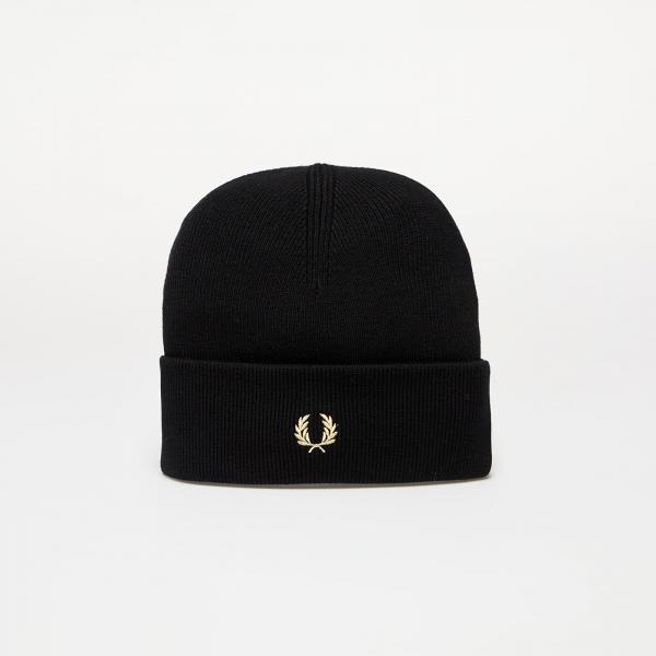 Čepice FRED PERRY Classic Beanie Black/ Champagne Universal