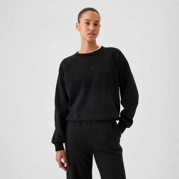 Mikina GAP Pullover Crew Black Logo M