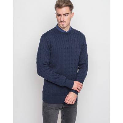 Knowledge Cotton Cable Knit Total Eclipse M