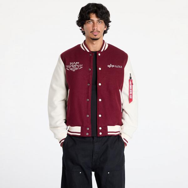 Bunda Alpha Industries Varsity Air Force Jacket Burgundy L