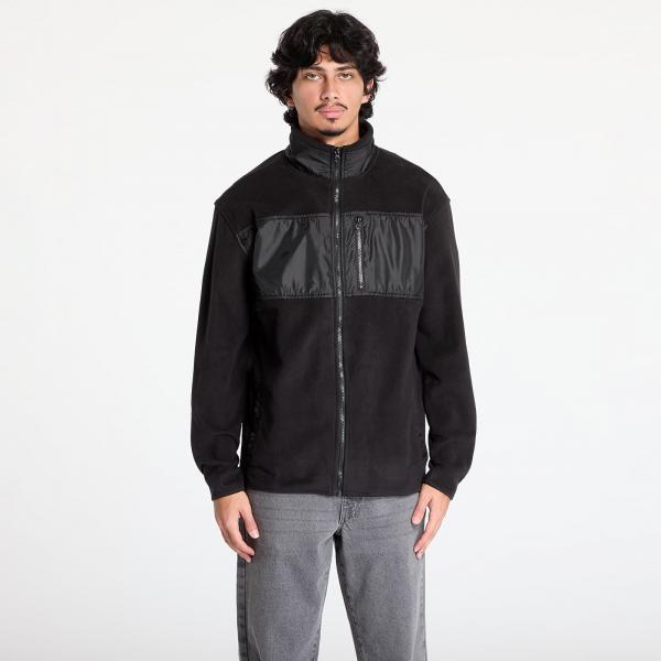 Bunda Urban Classics Patched Micro Fleece Jacket Black XXL