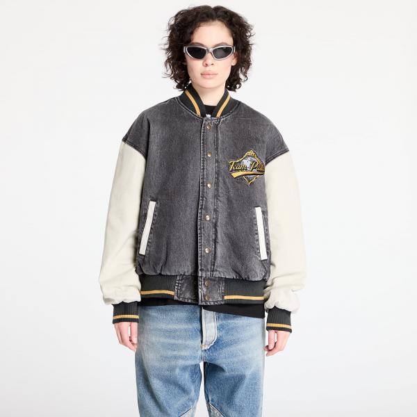 Bomber Patta Homerun Denim Varsity Jacket UNISEX Black XS