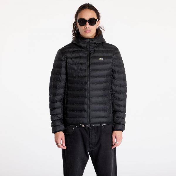 Bunda LACOSTE Water-Repellent Quilted Puffed Jacket Black M