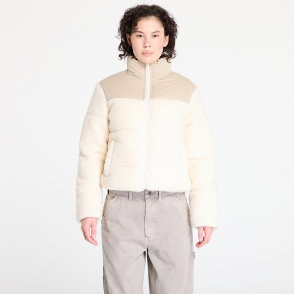 Bunda Urban Classics Ladies Short Sherpa Mix Puffer Jacket Wet Sand/ Sand XL