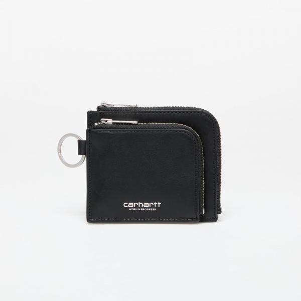 Peněženka Carhartt WIP Double Vegas Zip Wallet Black/ Silver Universal