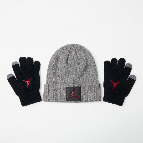 Čepice Jordan Metal Jumpman Patch Beanie Set Carbon Heather Universal