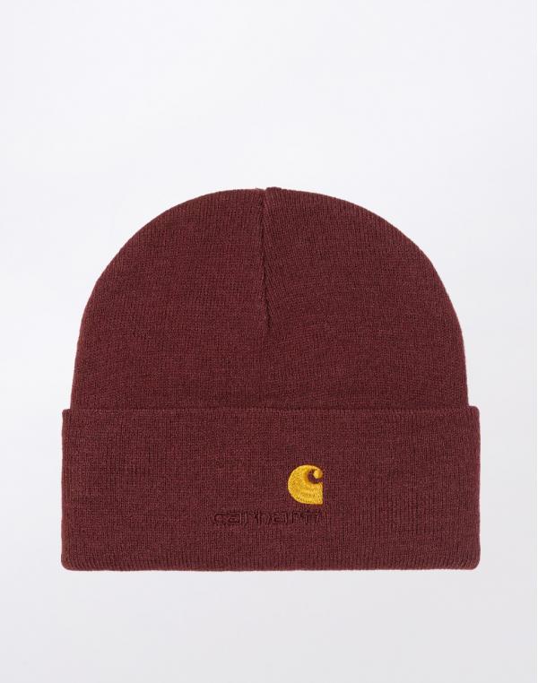 Carhartt WIP American Script Beanie Malbec
