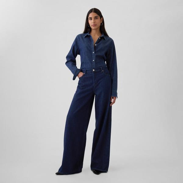 Džíny GAP Baggy Denim Pants Rinsed W30
