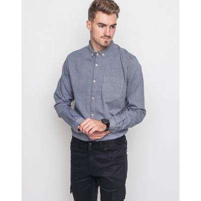 Košile Knowledge cotton Indigo Look Zig Zag Peacoat
