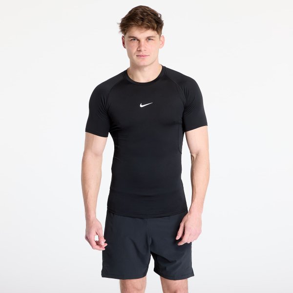 Tričko Nike Pro Men's Dri-FIT Tight Short-Sleeve Fitness Top Black/ White L