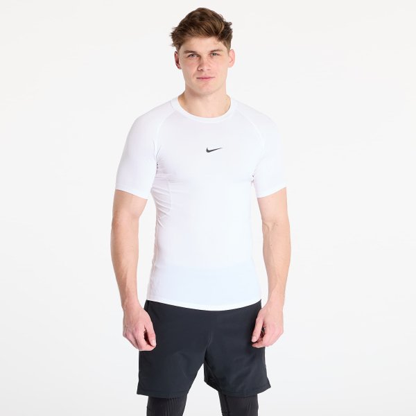 Tričko Nike Pro Men's Dri-FIT Tight Short-Sleeve Fitness Top White/ Black M