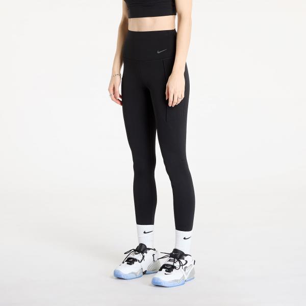 Legíny Nike Universa Women's Medium-Support High-Waisted Full-Length Leggings with Pockets Black/ Black XS