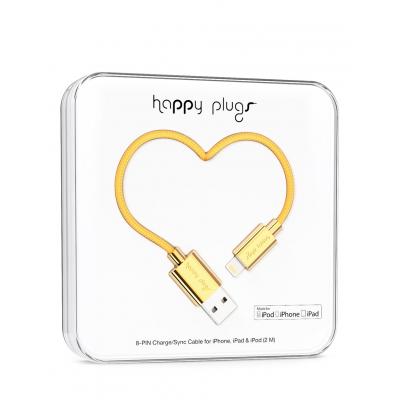 Happy Plugs Lightning to USB Charge/Sync Cable(2.0m) gold