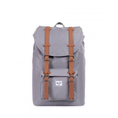 Herschel Supply Little America Mid-Volume Grey/Tan Synthetic Leather