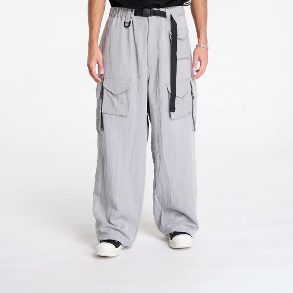 Kalhoty Y-3 Washed Twill Cargo Pants Solid Grey M