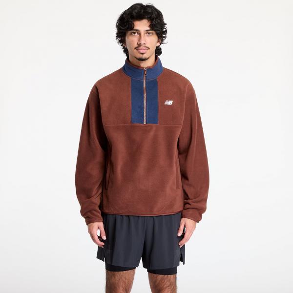 Mikina New Balance Polar Fleece 1/2 Zip Rich Oak XL