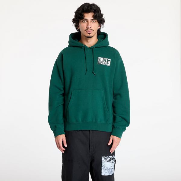 Mikina OBEY Obey Studios Icon Hoodie Rain Forest XL