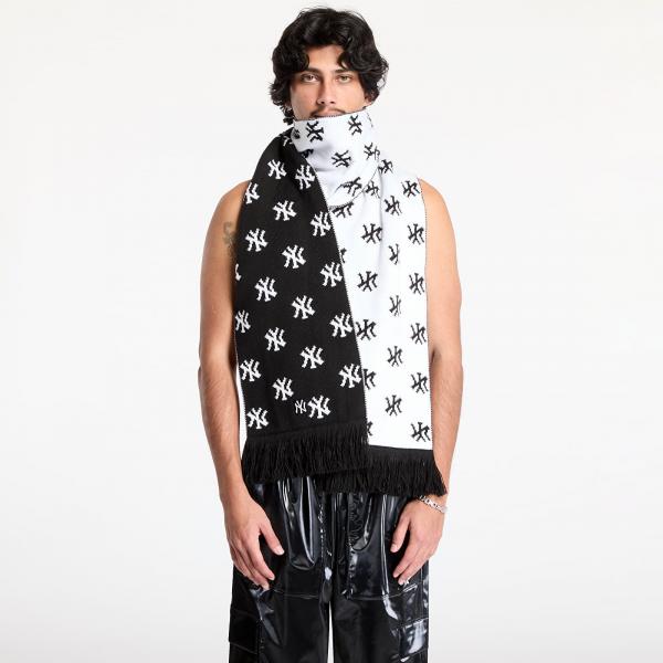 Šála New Era New York Yankees MLB Monogram Scarf Black/ White Universal