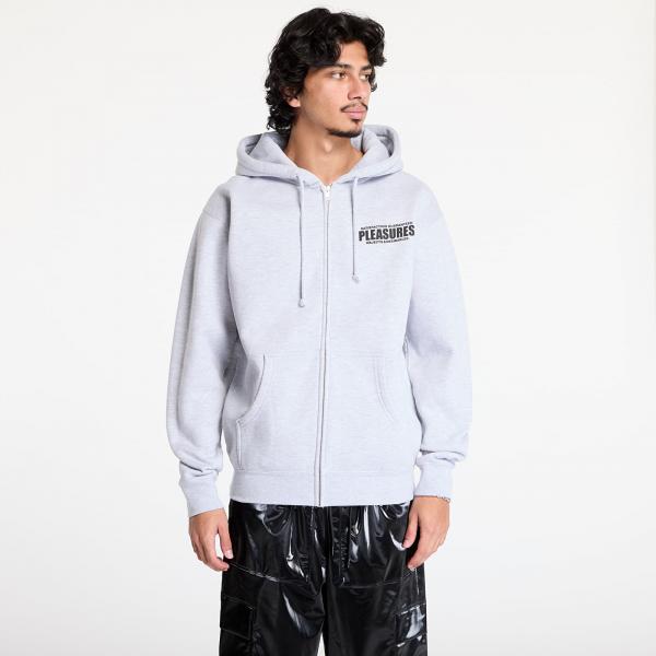 Mikina PLEASURES Staff Zip Hoodie Heather Grey L