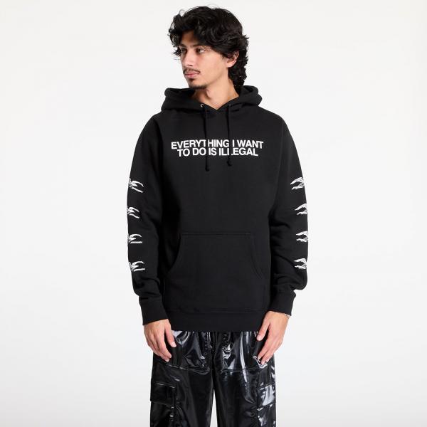 Mikina PLEASURES Illegal Hoodie Black S